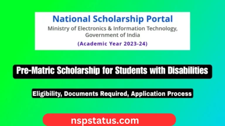 Pre-Matric Scholarship for Students with Disabilities: Eligibility, Amount, Application Process